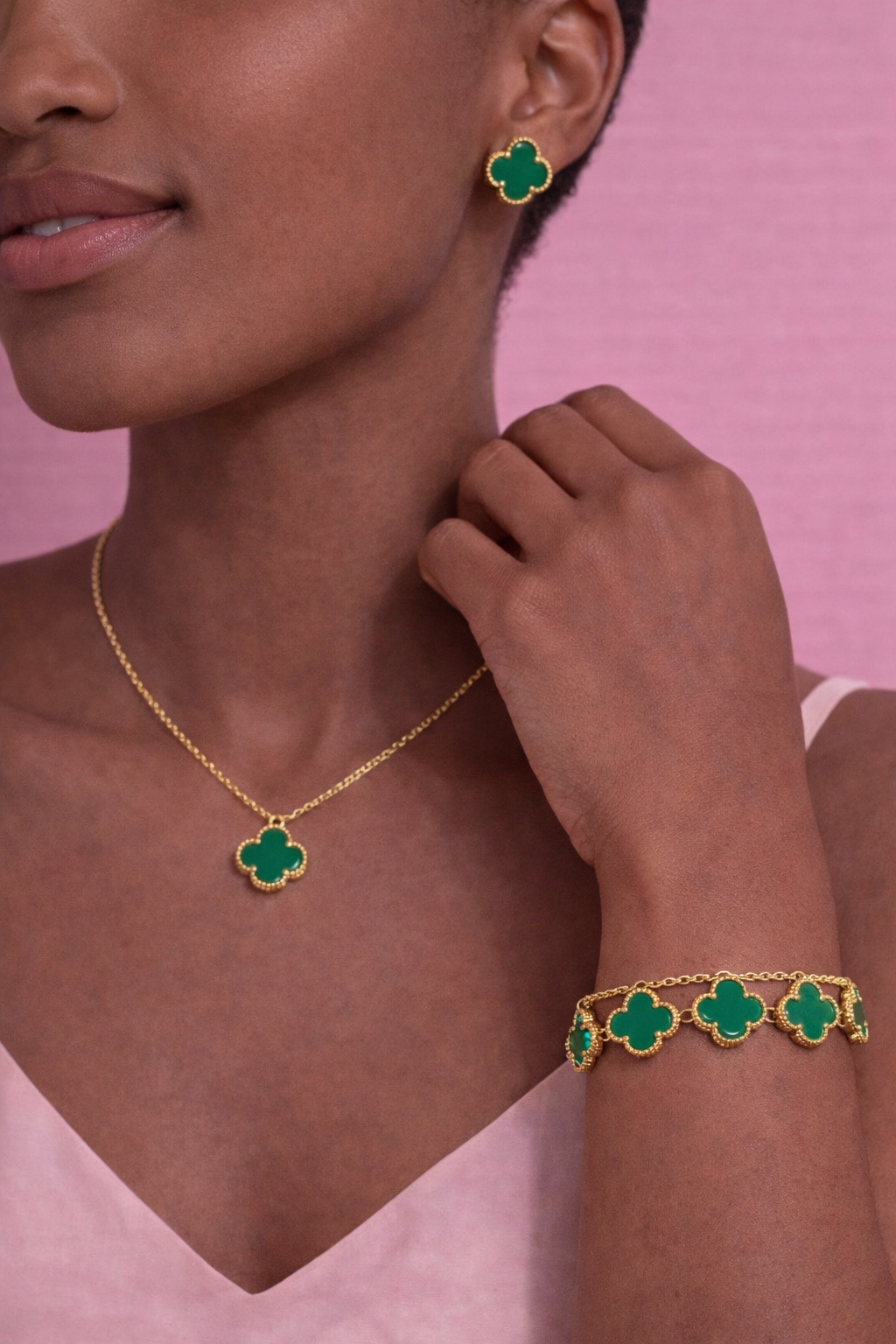 Emerald and sunset Clover Luxury Set