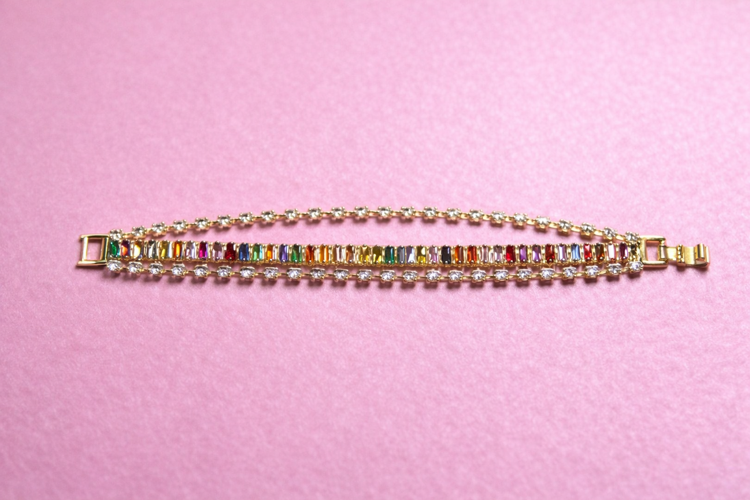 Rainbow Luxe Tennis Bracelet