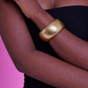 Imperial Hammered Gold Bangle