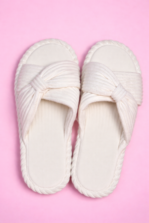 Luxe Bow Lounge Slippers
