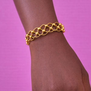 Royal Beaded Chain Cuff