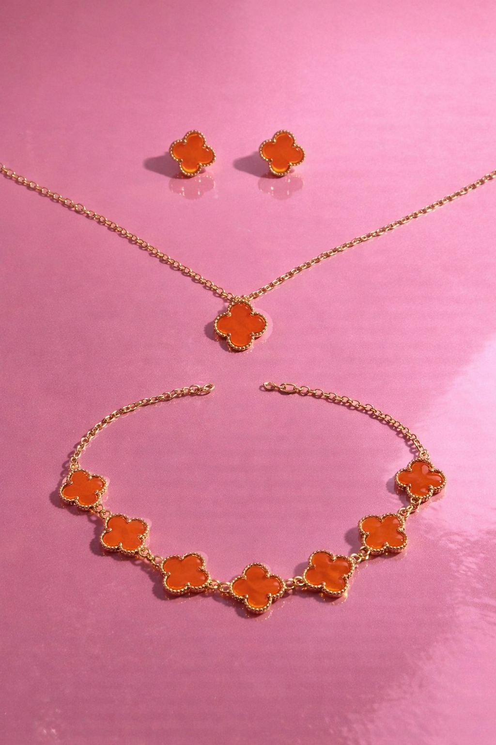 Emerald and sunset Clover Luxury Set