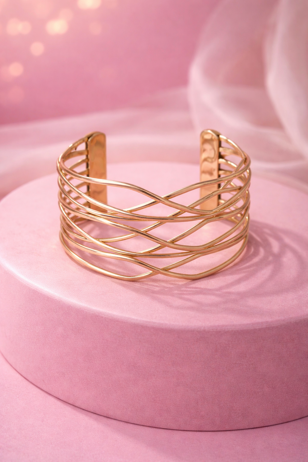 Golden Infinity Cuff Bracelet