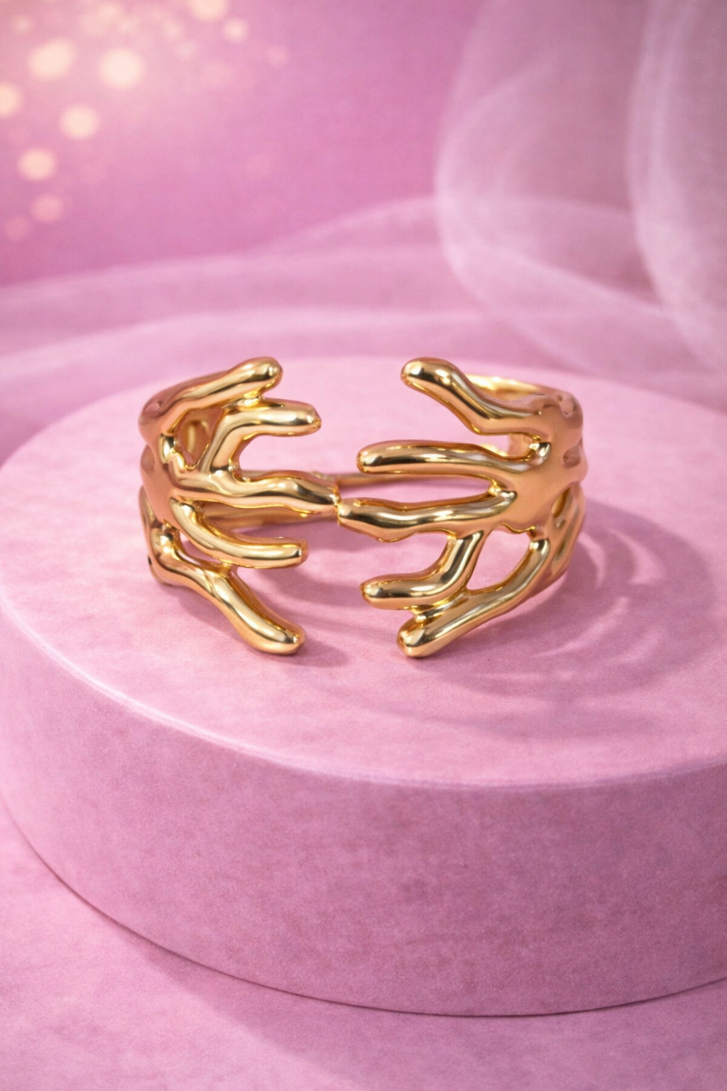 Golden Flame Sculpt Cuff