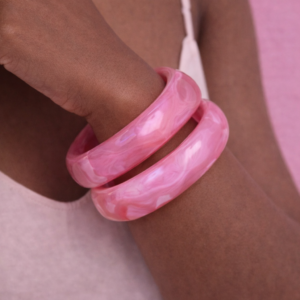 Blush Marble Statement Bangles