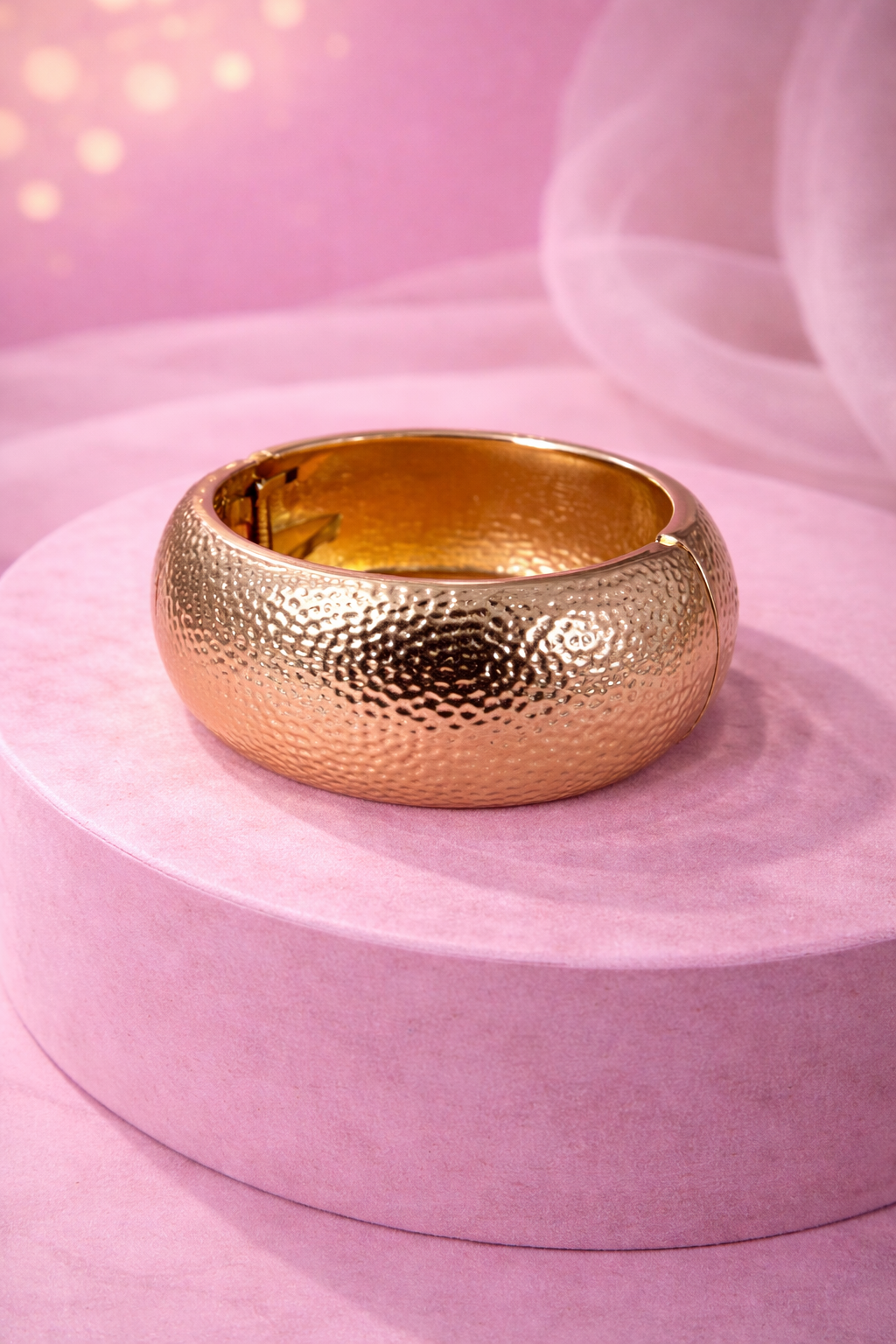 Imperial Hammered Gold Bangle