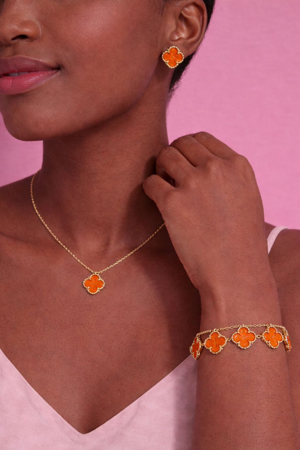 Emerald and sunset Clover Luxury Set