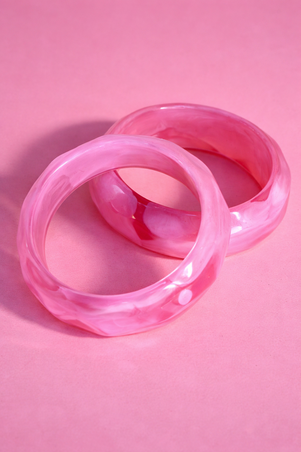 Blush Marble Statement Bangles