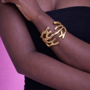 Golden Flame Sculpt Cuff