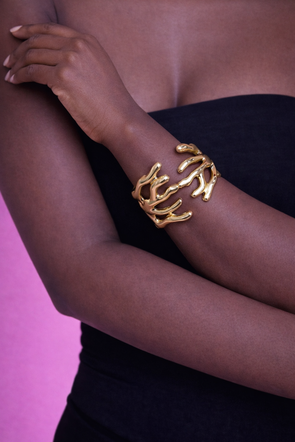 Golden Flame Sculpt Cuff
