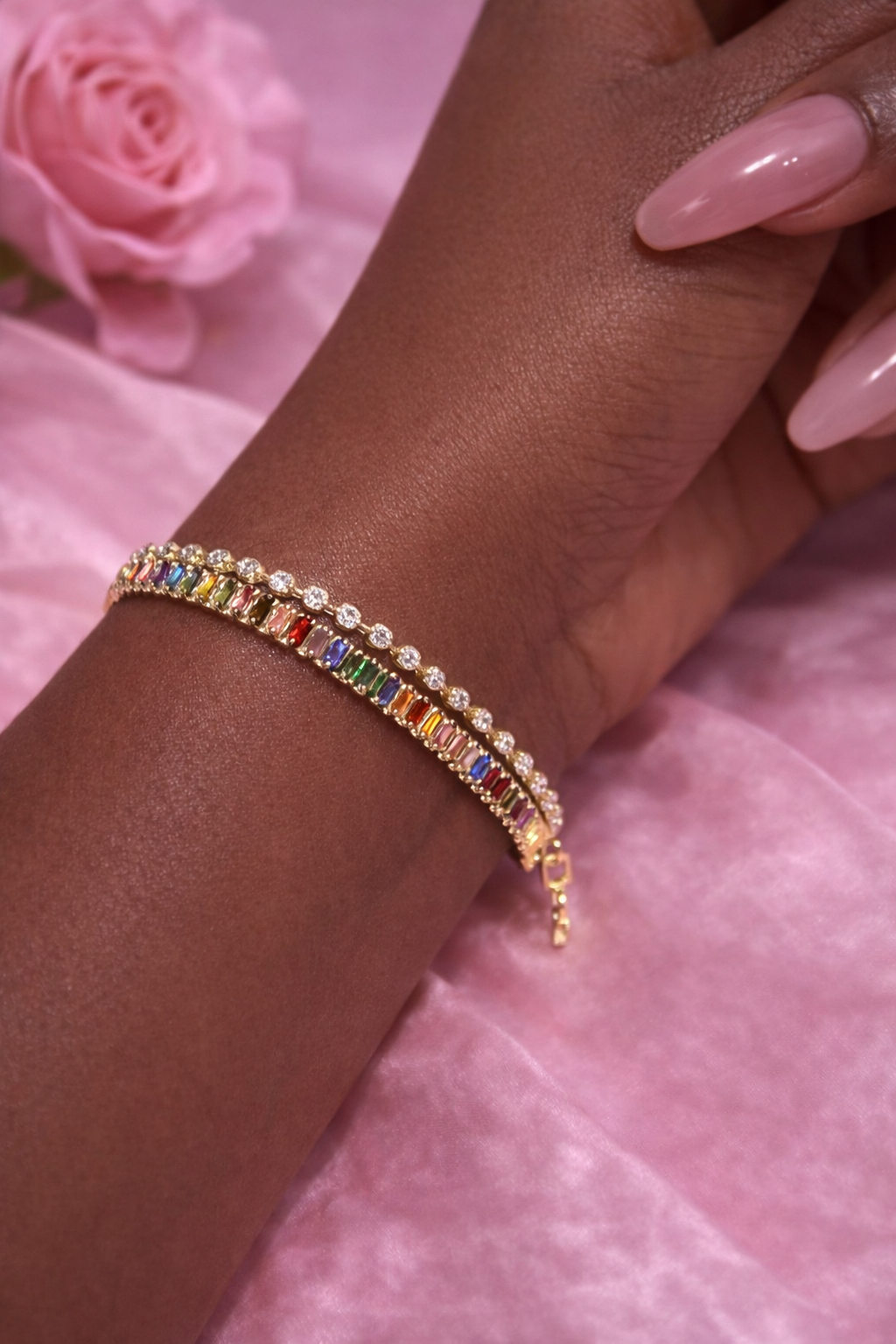 Rainbow Luxe Tennis Bracelet