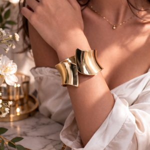 Golden Embrace Sculpted Cuff